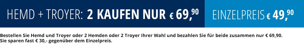 Hemd und Troyer: 2 kaufen nur € 69,90 | Walbusch