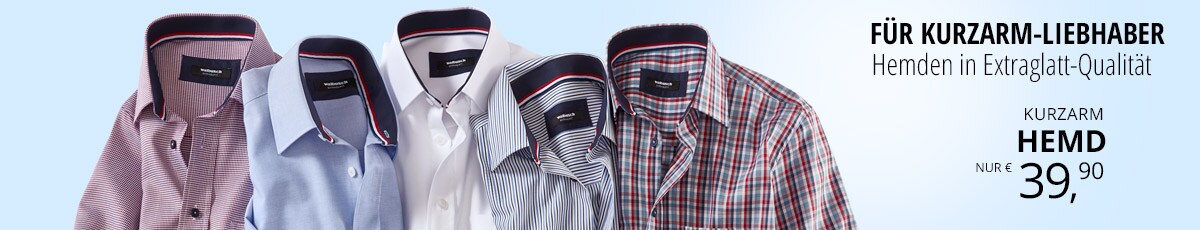 Perfekte Sommerhemden: Kurzarm-Hemd nur € 39,90 | Walbusch