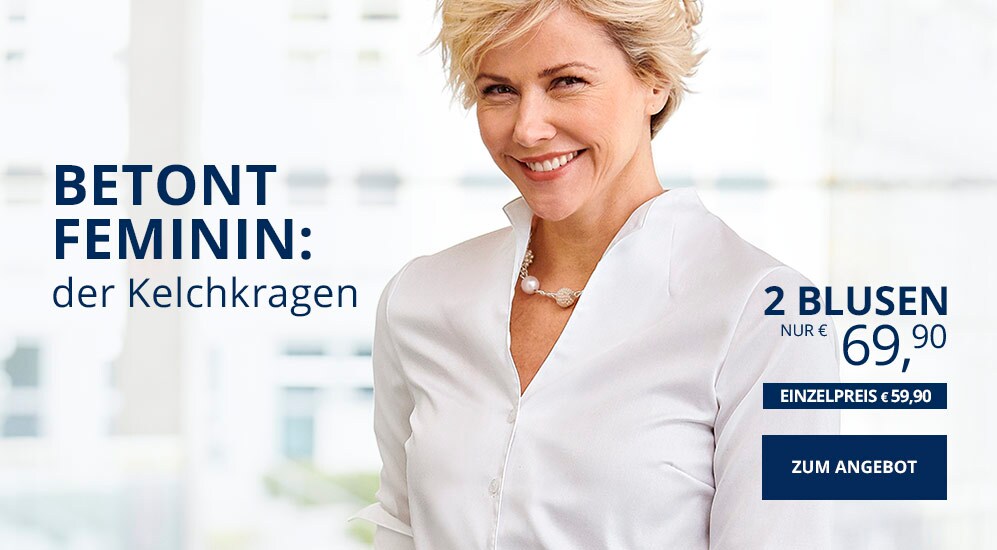 Betont feminin: der Kelchkragen | Walbusch Betont feminin: der Kelchkragen | Walbusch