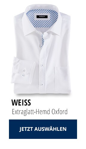 Extraglatt-Hemd Oxford - Weiss | Walbusch
