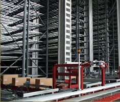 Das neue automatische Kartonlager bei Walbusch