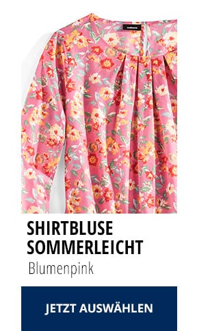 Shirtbluse Sommerleicht - Blumen Pink | Walbusch