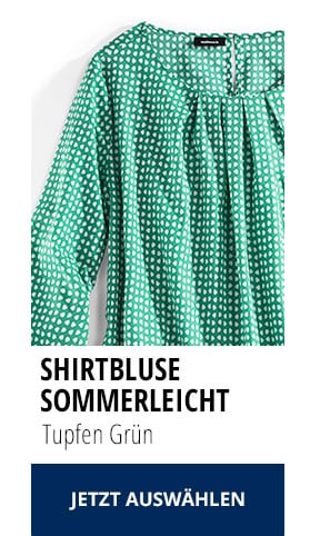 Shirtbluse Sommerleicht - Tupfen Grün | Walbusch