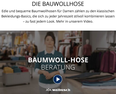 Hosenberatung - Baumwoll-Hosen | Walbusch