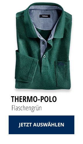 Thermo-Polo - Flaschengrün | Walbusch